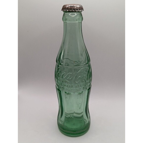 Vintage Coca Cola 6 1/2 oz. Green Glass Bottle Wilmington De W/ Cap 64-15 - Picture 1 of 11